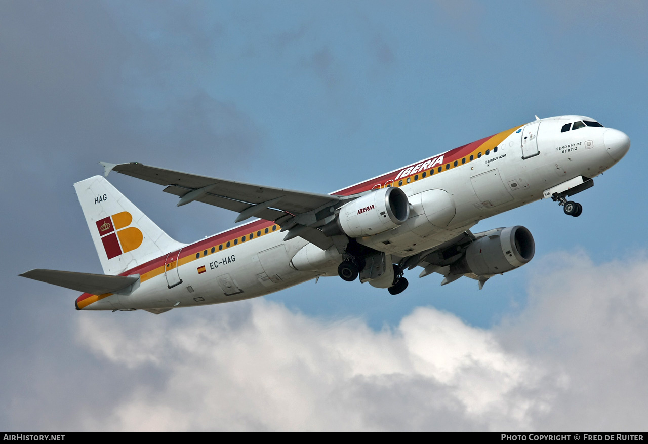 Aircraft Photo of EC-HAG | Airbus A320-214 | Iberia | AirHistory.net #524728
