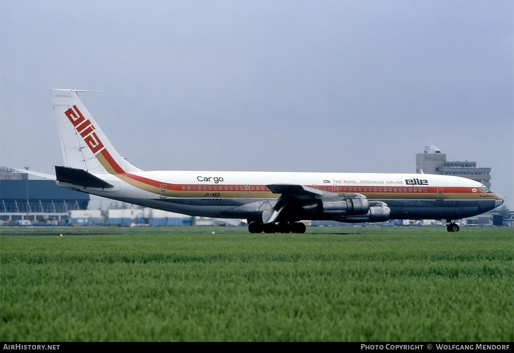 Aircraft Photo of JY-AED | Boeing 707-321C | Alia - The Royal Jordanian Airline Cargo | AirHistory.net #524804