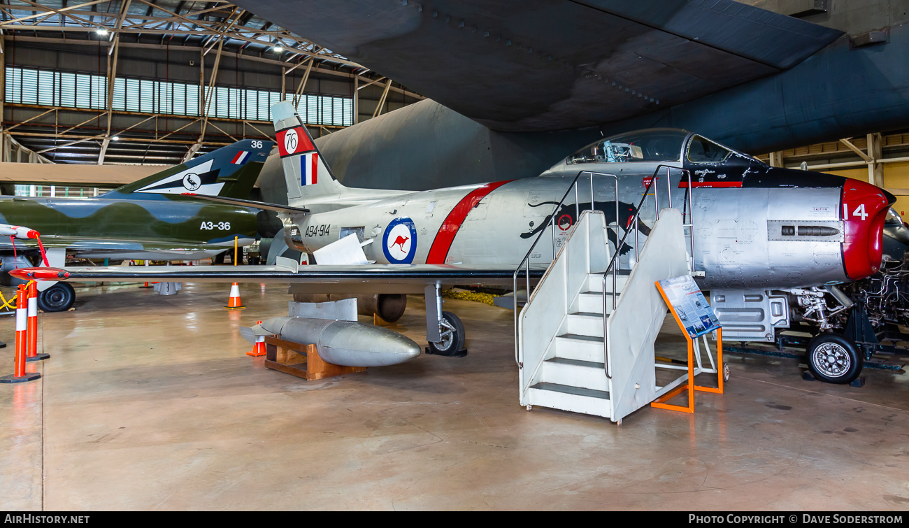 Aircraft Photo of A94-914 | Commonwealth CA-27 Sabre Mk32 | Australia - Air Force | AirHistory.net #524956