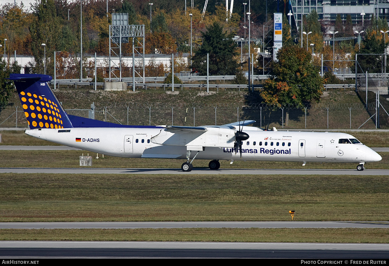Aircraft Photo of D-ADHS | Bombardier DHC-8-402 Dash 8 | Lufthansa Regional | AirHistory.net #525001