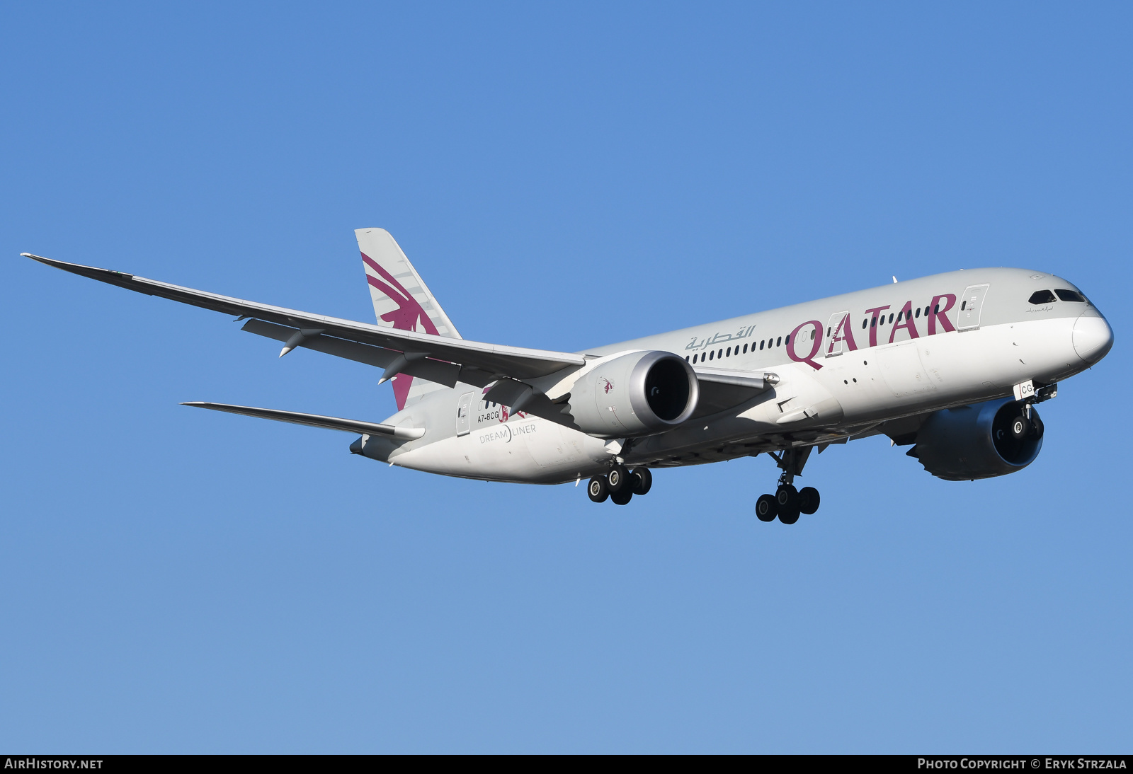 Aircraft Photo of A7-BCG | Boeing 787-8 Dreamliner | Qatar Airways | AirHistory.net #525025