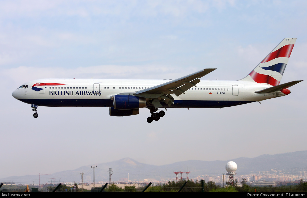 Aircraft Photo of G-BNWX | Boeing 767-336/ER | British Airways | AirHistory.net #525373