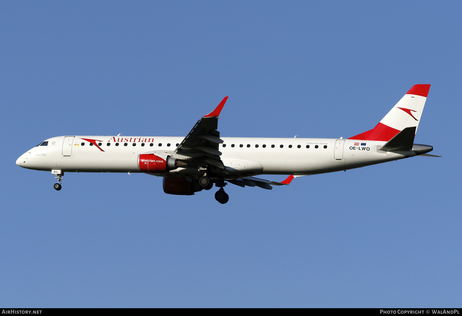Aircraft Photo of OE-LWO | Embraer 195LR (ERJ-190-200LR) | Austrian Airlines | AirHistory.net #525419