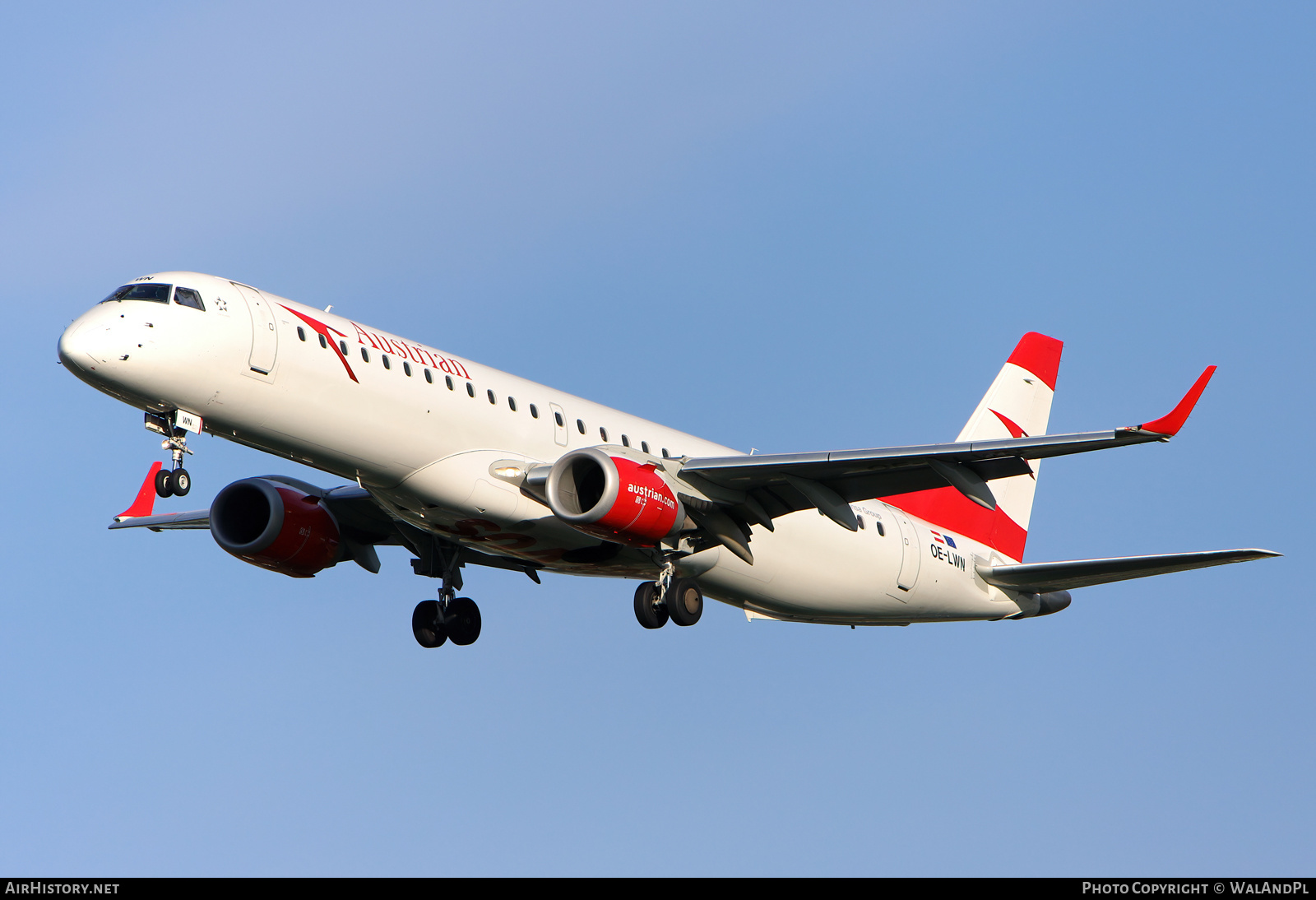 Aircraft Photo of OE-LWN | Embraer 195LR (ERJ-190-200LR) | Austrian Airlines | AirHistory.net #525455