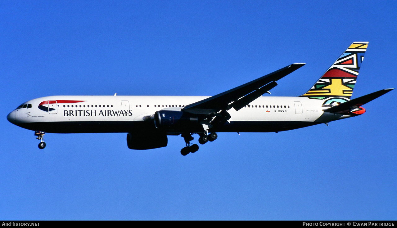 Aircraft Photo of G-BNWD | Boeing 767-336/ER | British Airways | AirHistory.net #525460
