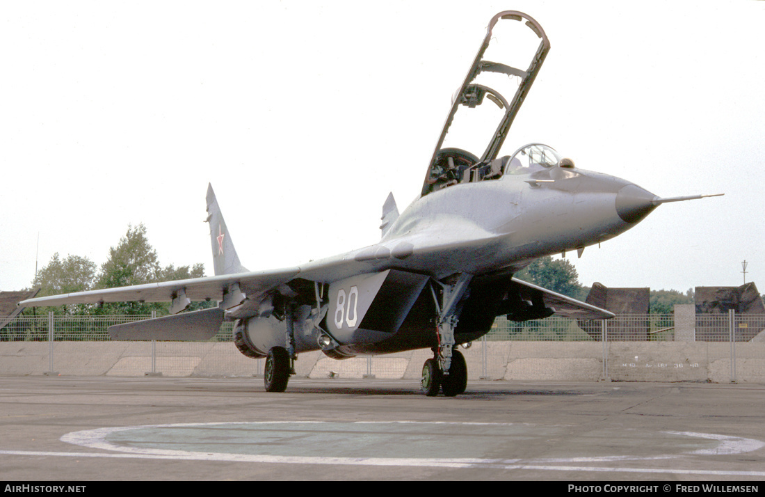 Aircraft Photo of 80 white | Mikoyan-Gurevich MiG-29UB | Russia - Air Force | AirHistory.net #525517