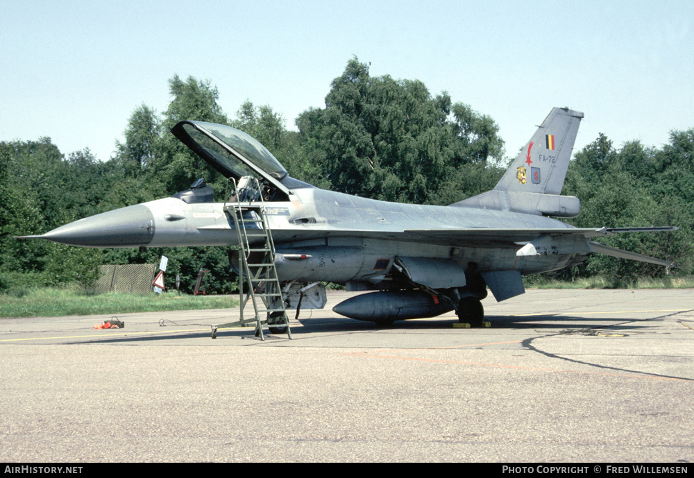 Aircraft Photo of FA-72 | General Dynamics F-16A Fighting Falcon | Belgium - Air Force | AirHistory.net #525532
