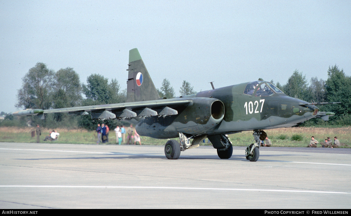 Aircraft Photo of 1027 | Sukhoi Su-25K | Czechoslovakia - Air Force | AirHistory.net #525551