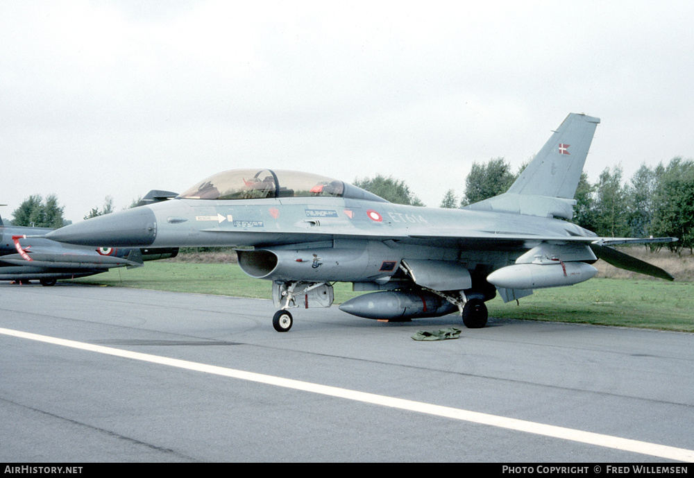Aircraft Photo of ET-614 | General Dynamics F-16B Fighting Falcon | Denmark - Air Force | AirHistory.net #525574