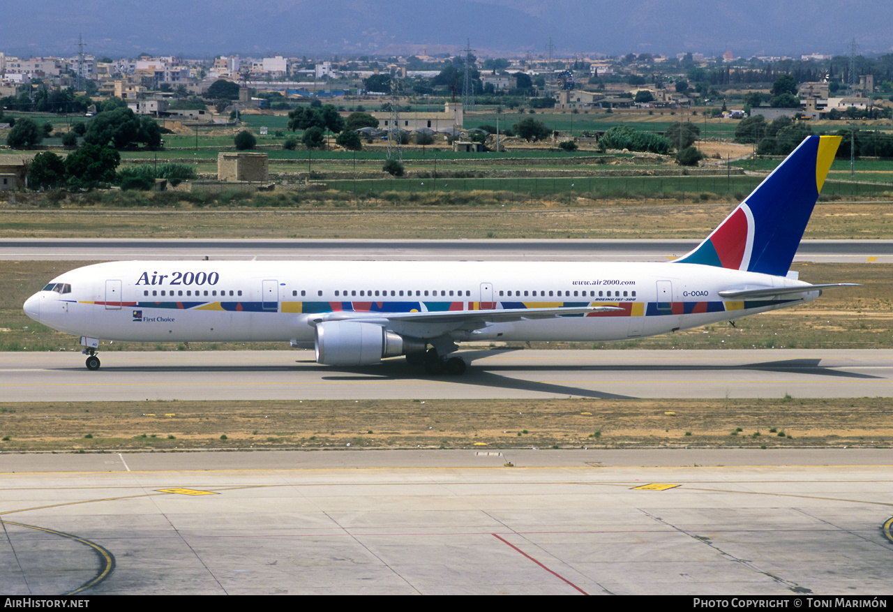 Aircraft Photo of G-OOAO | Boeing 767-39H/ER | Air 2000 | AirHistory.net #525621