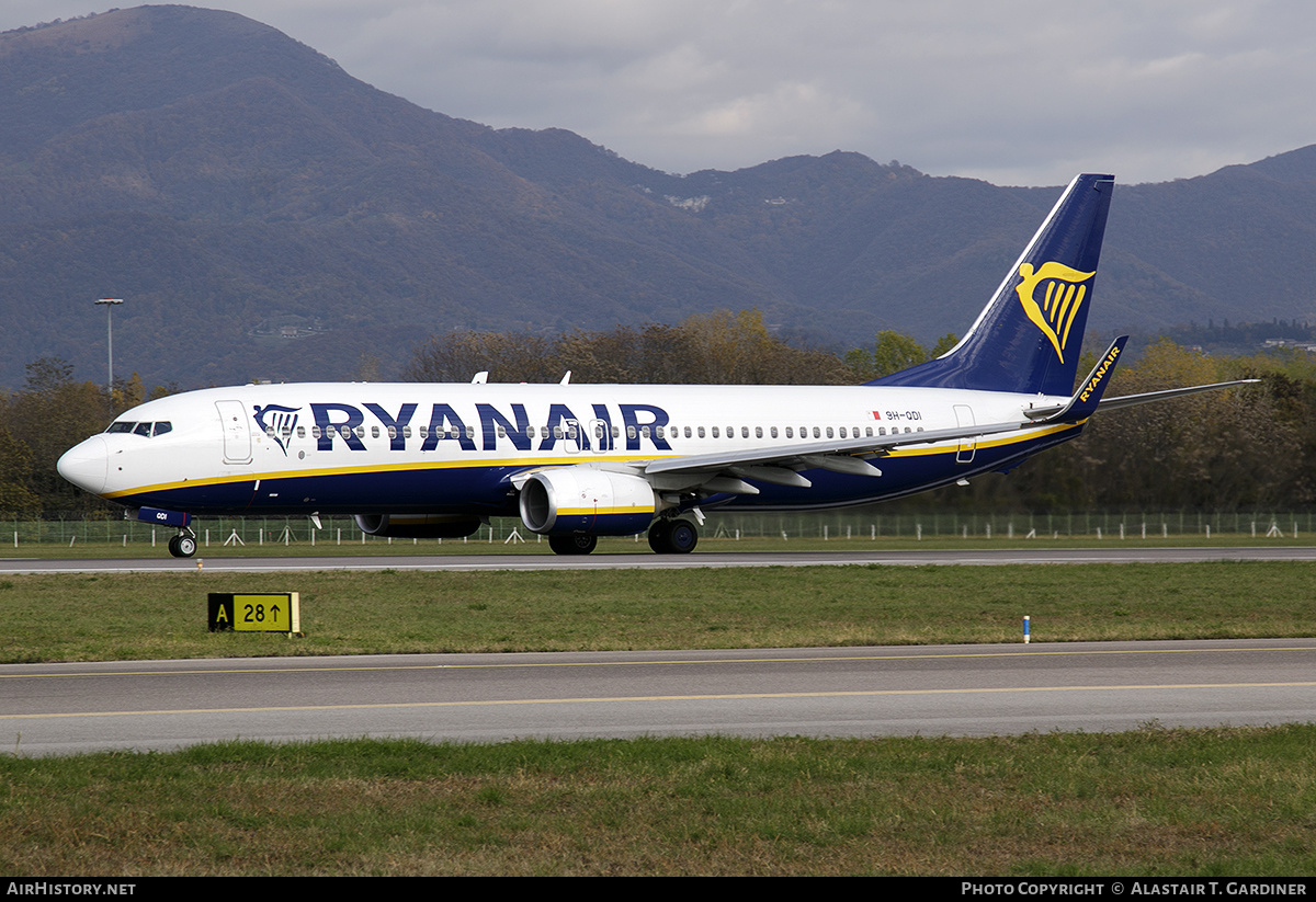 Aircraft Photo of 9H-QDI | Boeing 737-800 | Ryanair | AirHistory.net #525724