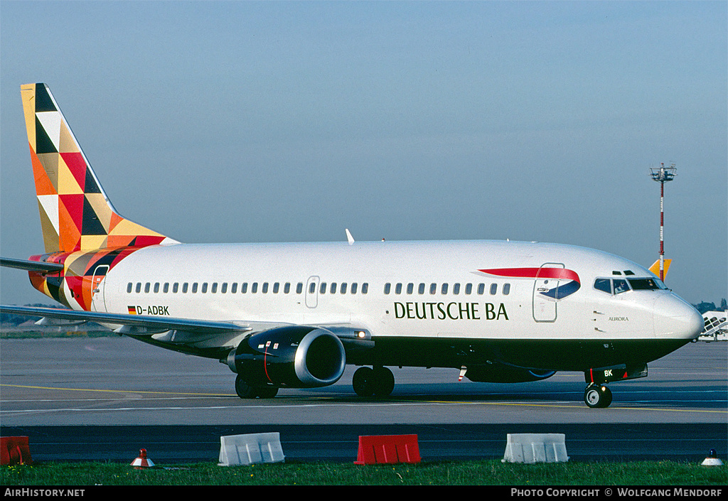 Aircraft Photo of D-ADBK | Boeing 737-31S | Deutsche BA | AirHistory.net #525743