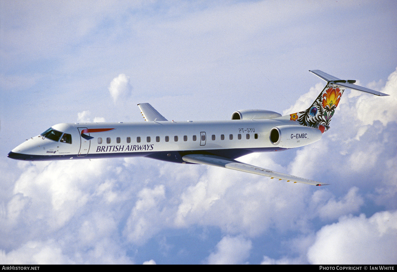 Aircraft Photo of PT-SYU / G-EMBC | Embraer ERJ-145EU (EMB-145EU) | British Airways | AirHistory.net #526001