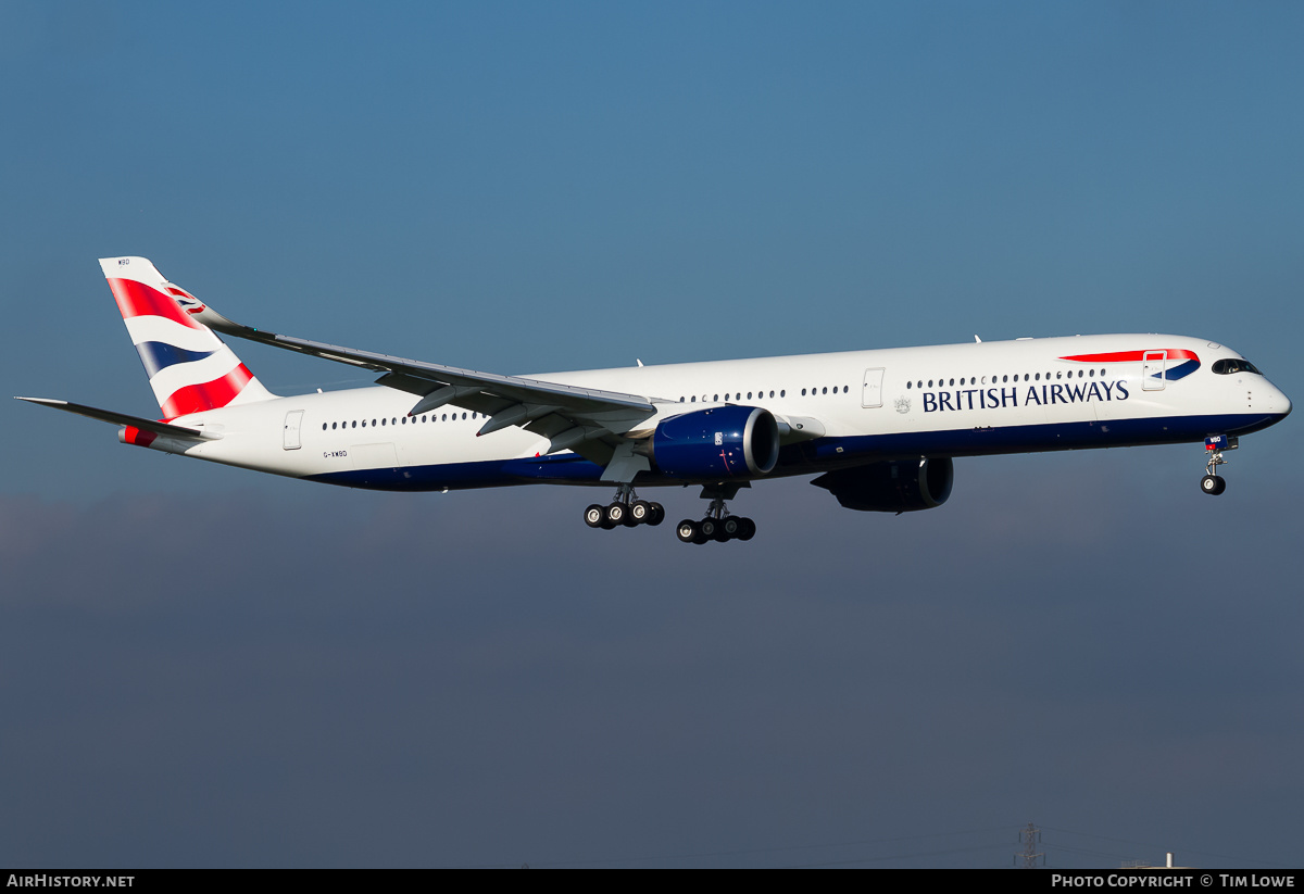 Aircraft Photo of G-XWBD | Airbus A350-1041 | British Airways | AirHistory.net #526013