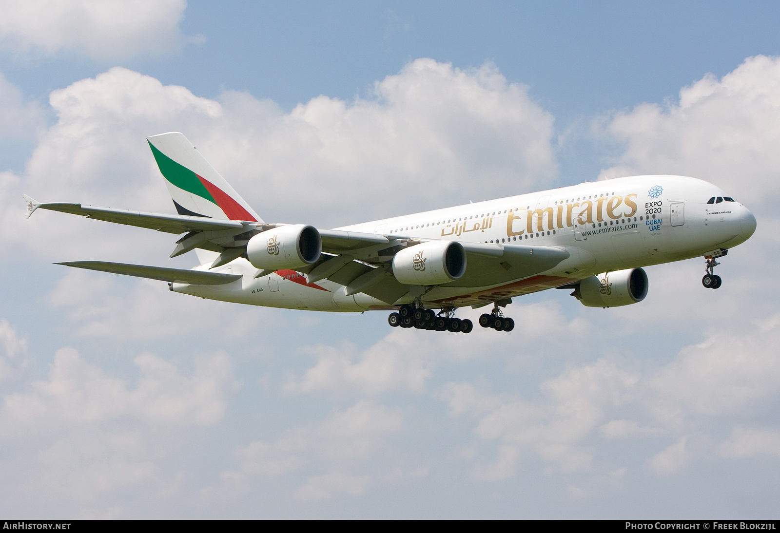 Aircraft Photo of A6-EDD | Airbus A380-861 | Emirates | AirHistory.net #526057