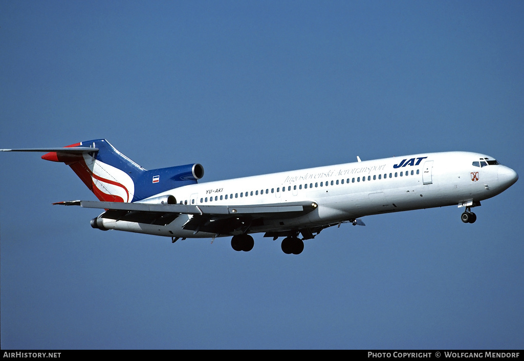 Aircraft Photo of YU-AKI | Boeing 727-2H9/Adv | JAT Yugoslav Airlines - Jugoslovenski Aerotransport | AirHistory.net #526082