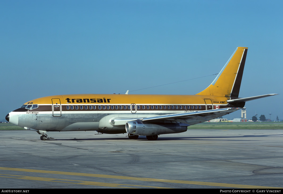 Aircraft Photo of CF-TAN | Boeing 737-2A9C | Transair | AirHistory.net #526096