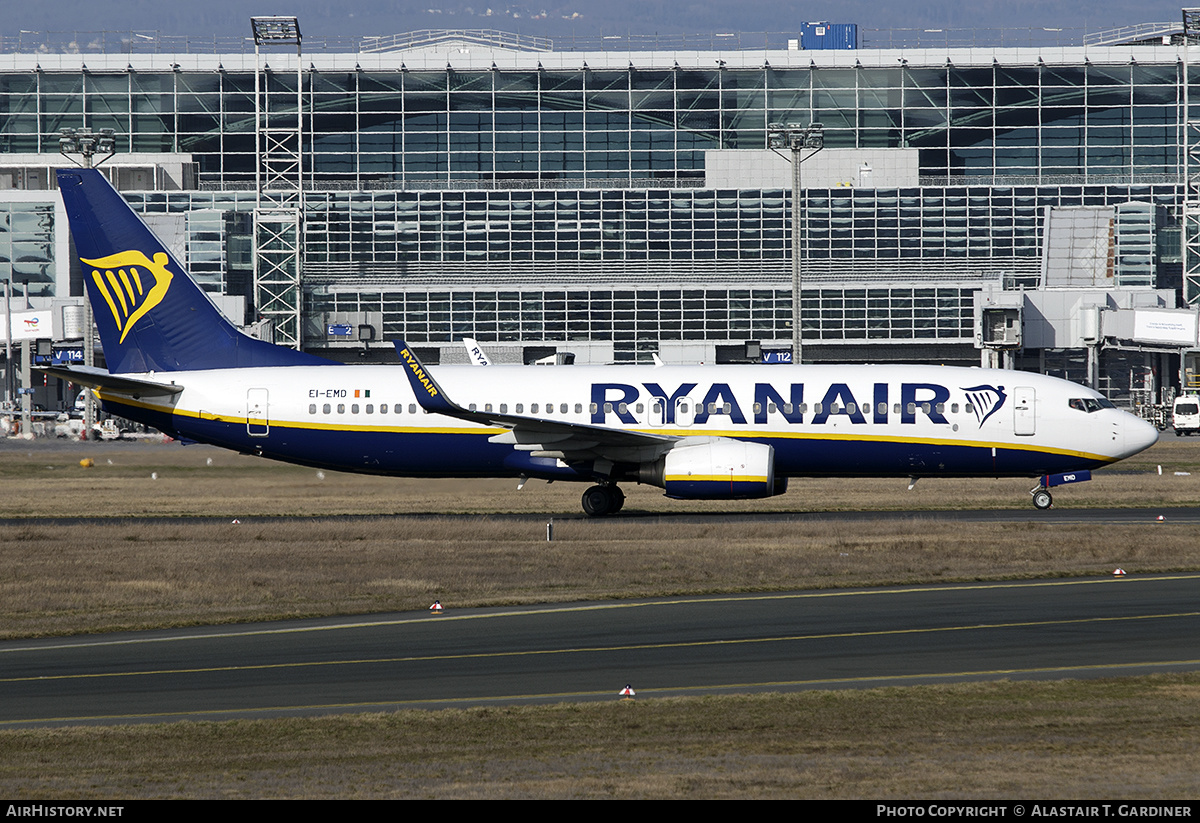 Aircraft Photo of EI-EMD | Boeing 737-8AS | Ryanair | AirHistory.net #526140