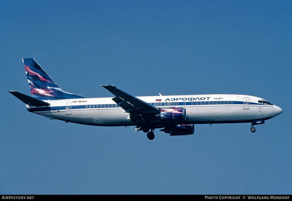 Aircraft Photo of VP-BAH | Boeing 737-4M0 | Aeroflot | AirHistory.net #526192