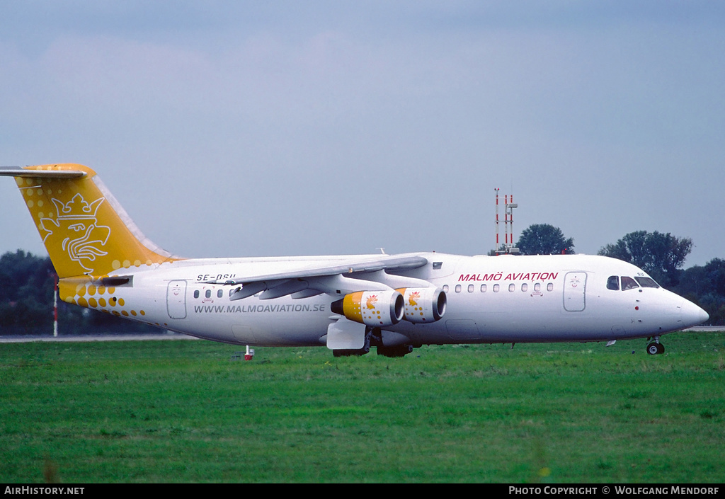 Aircraft Photo of SE-DSU | British Aerospace Avro 146-RJ100 | Malmö Aviation | AirHistory.net #526199