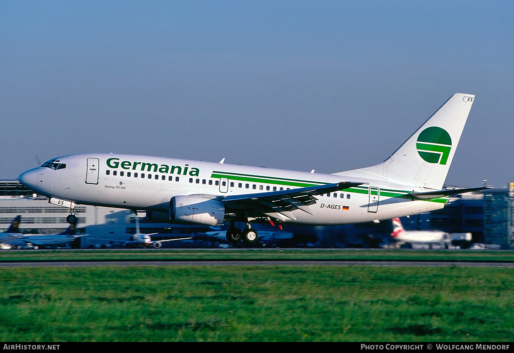 Aircraft Photo of D-AGES | Boeing 737-75B | Germania | AirHistory.net #526202