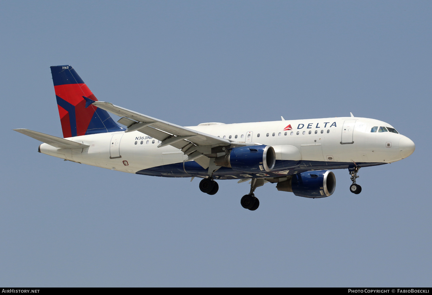 Aircraft Photo of N363NB | Airbus A319-114 | Delta Air Lines | AirHistory.net #526279