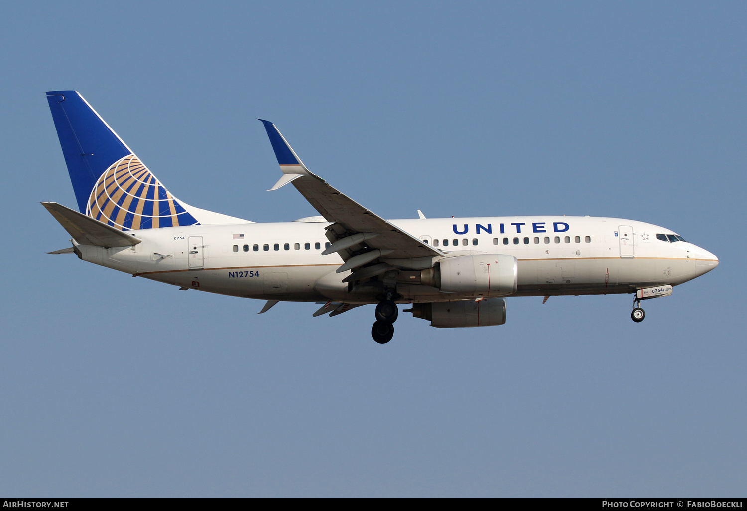 Aircraft Photo of N12754 | Boeing 737-7V3 | United Airlines | AirHistory.net #526286