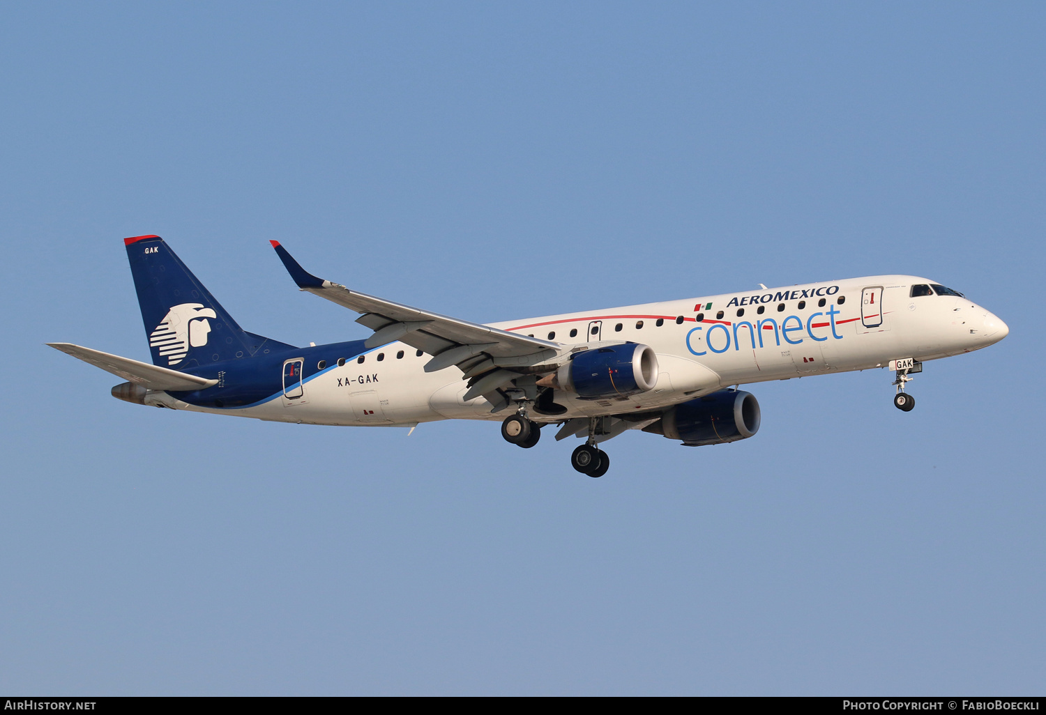 Aircraft Photo of XA-GAK | Embraer 190LR (ERJ-190-100LR) | AeroMéxico Connect | AirHistory.net #526294