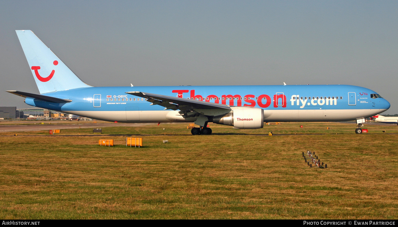 Aircraft Photo of G-OBYC | Boeing 767-304/ER | Thomsonfly | AirHistory.net #526389