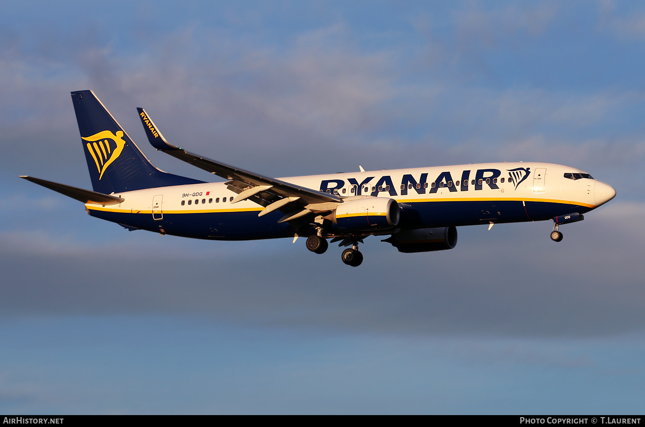Aircraft Photo of 9H-QDQ | Boeing 737-800 | Ryanair | AirHistory.net #526617