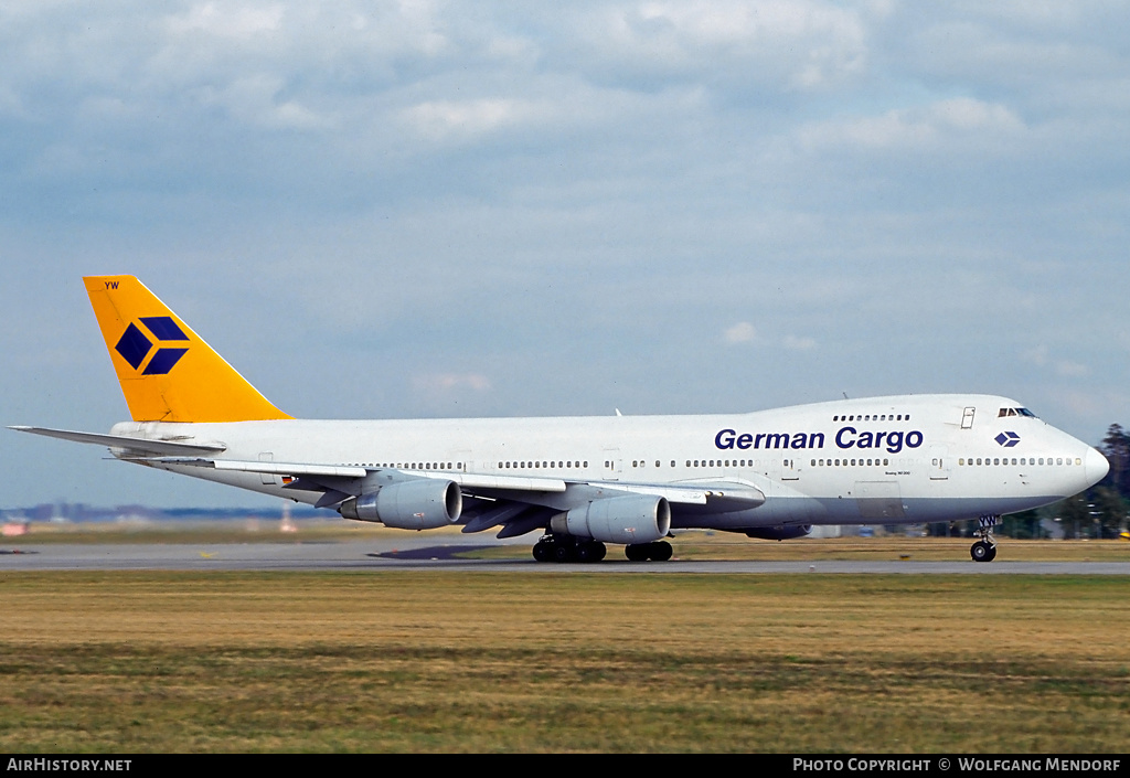 Aircraft Photo of D-ABYW | Boeing 747-230B(SF) | German Cargo | AirHistory.net #526621