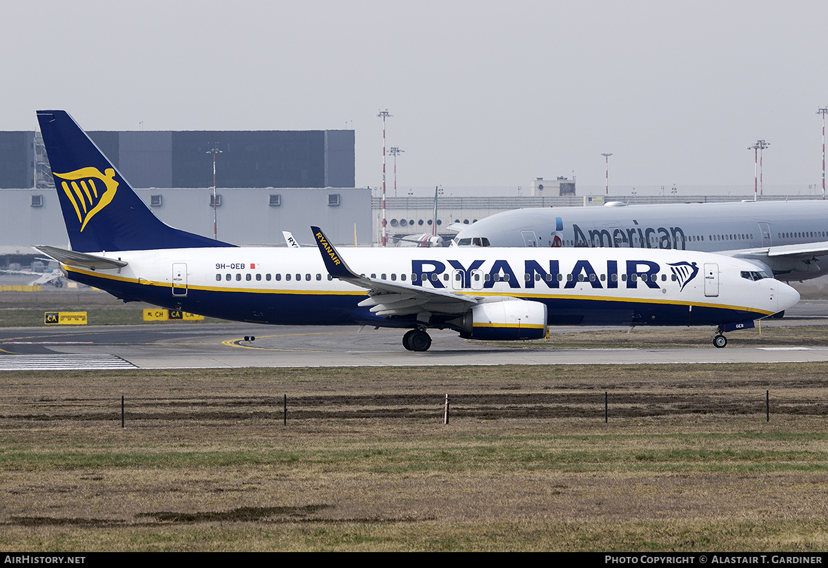 Aircraft Photo of 9H-QEB | Boeing 737-800 | Ryanair | AirHistory.net #526672