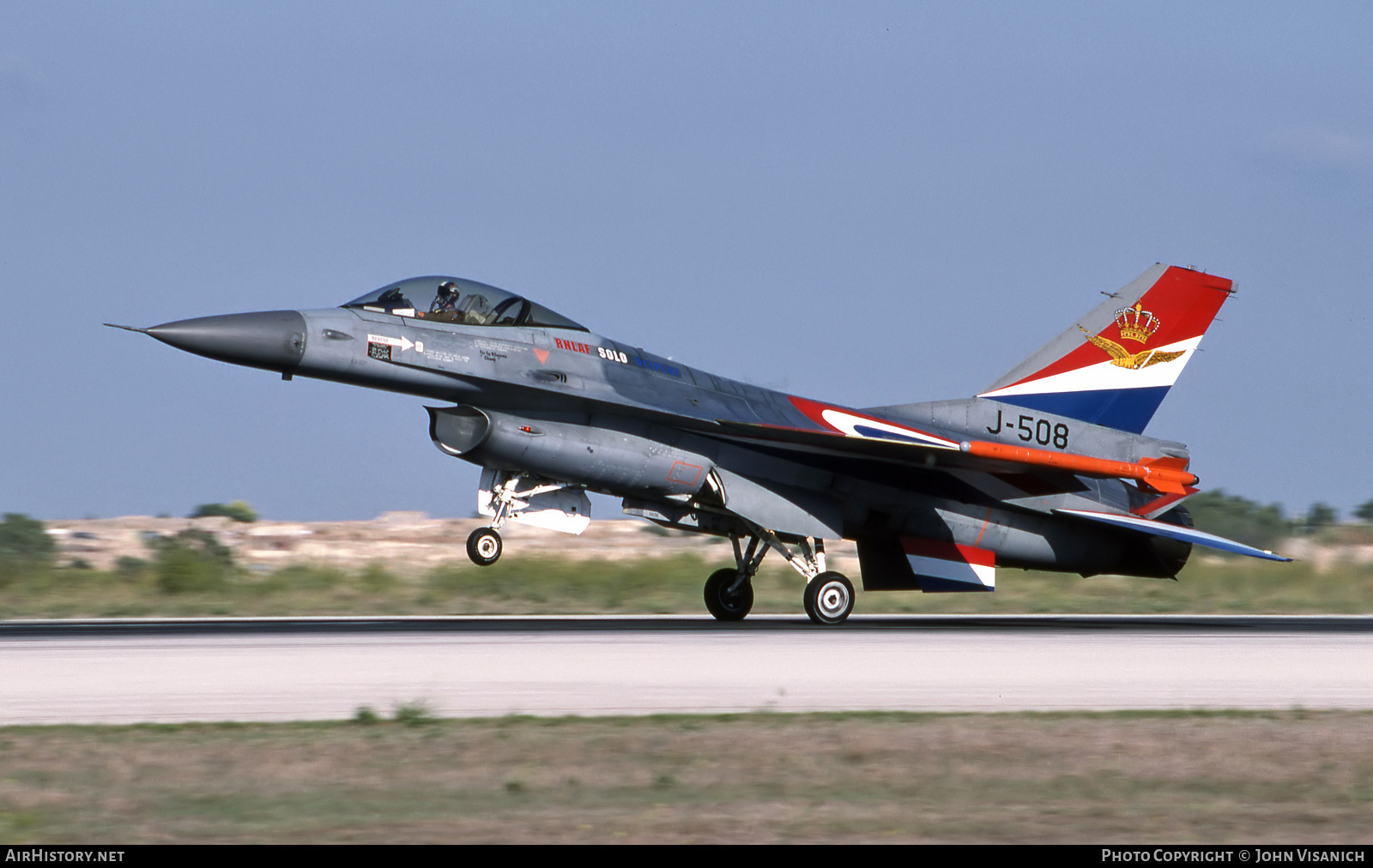 Aircraft Photo of J-508 | General Dynamics F-16A Fighting Falcon | Netherlands - Air Force | AirHistory.net #526686