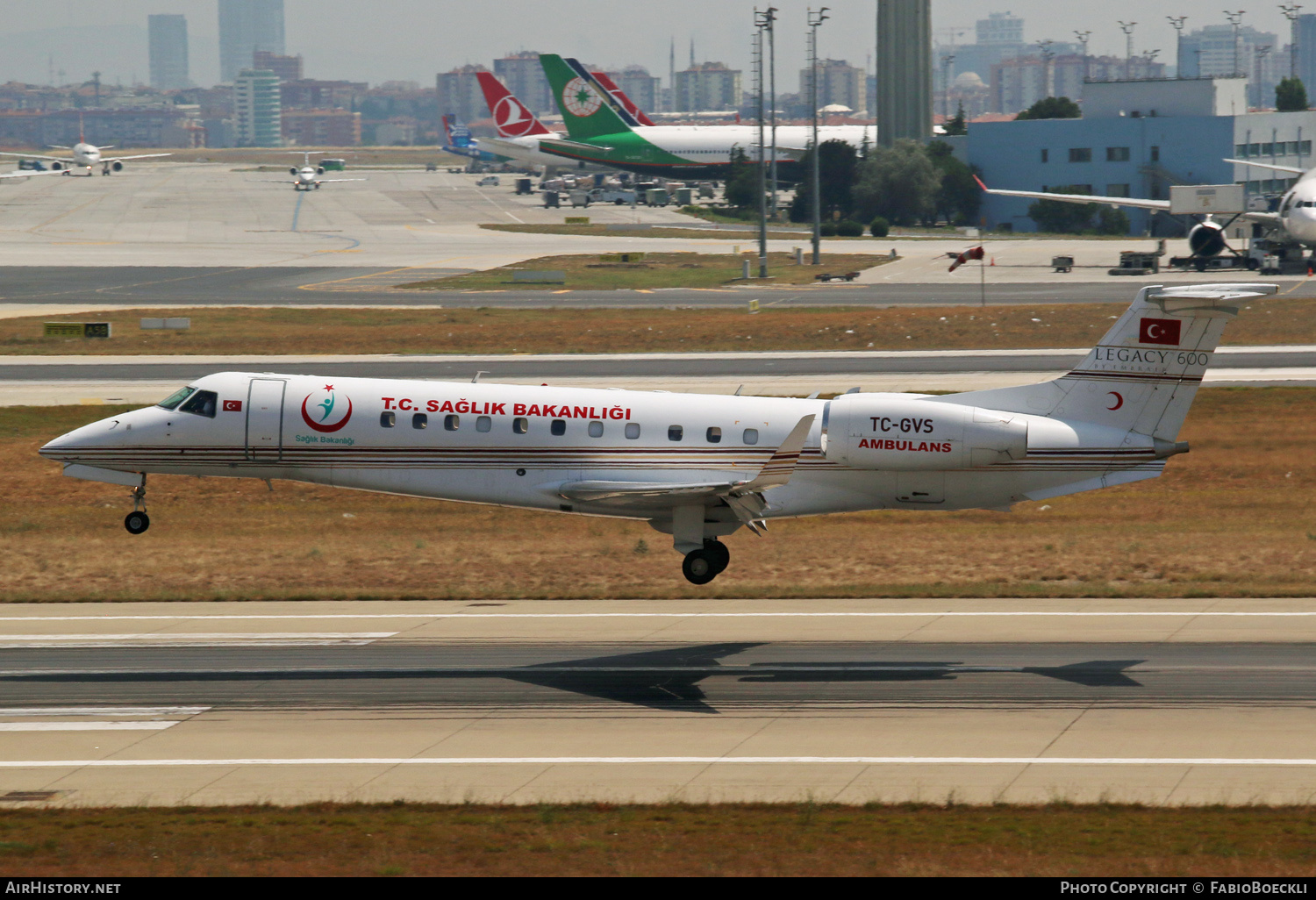 Aircraft Photo of TC-GVS | Embraer Legacy 600 (EMB-135BJ) | T.C. Sağlık Bakanlığı - Republic of Turkey Ministry of Health | AirHistory.net #526715