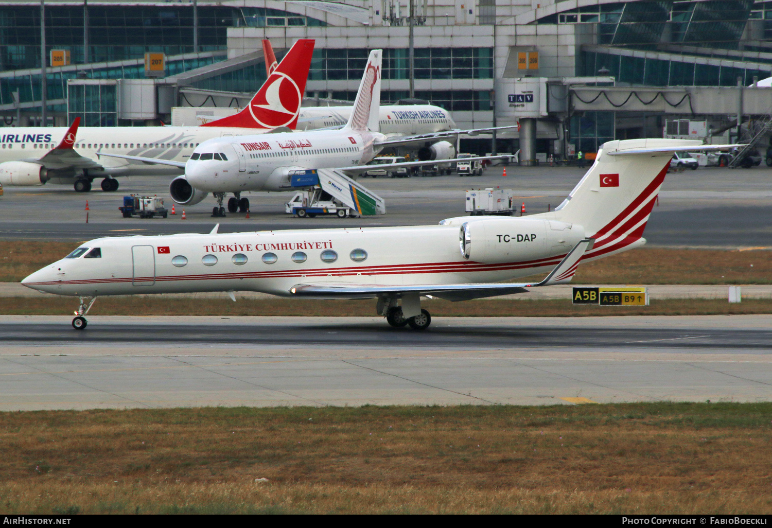 Aircraft Photo of TC-DAP | Gulfstream Aerospace G-V-SP Gulfstream G550 | Turkey Government | AirHistory.net #526732