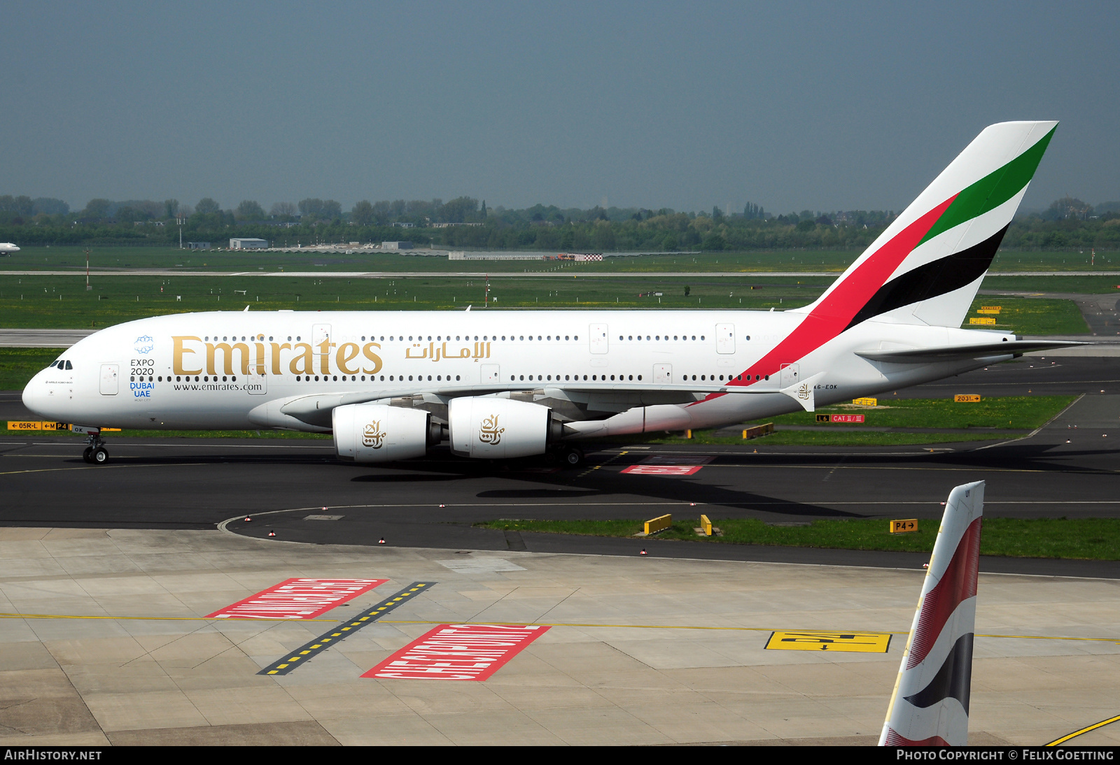 Aircraft Photo of A6-EOK | Airbus A380-861 | Emirates | AirHistory.net #526790