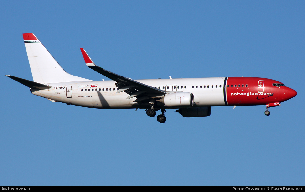 Aircraft Photo of SE-RPU | Boeing 737-8JP | Norwegian | AirHistory.net #526815