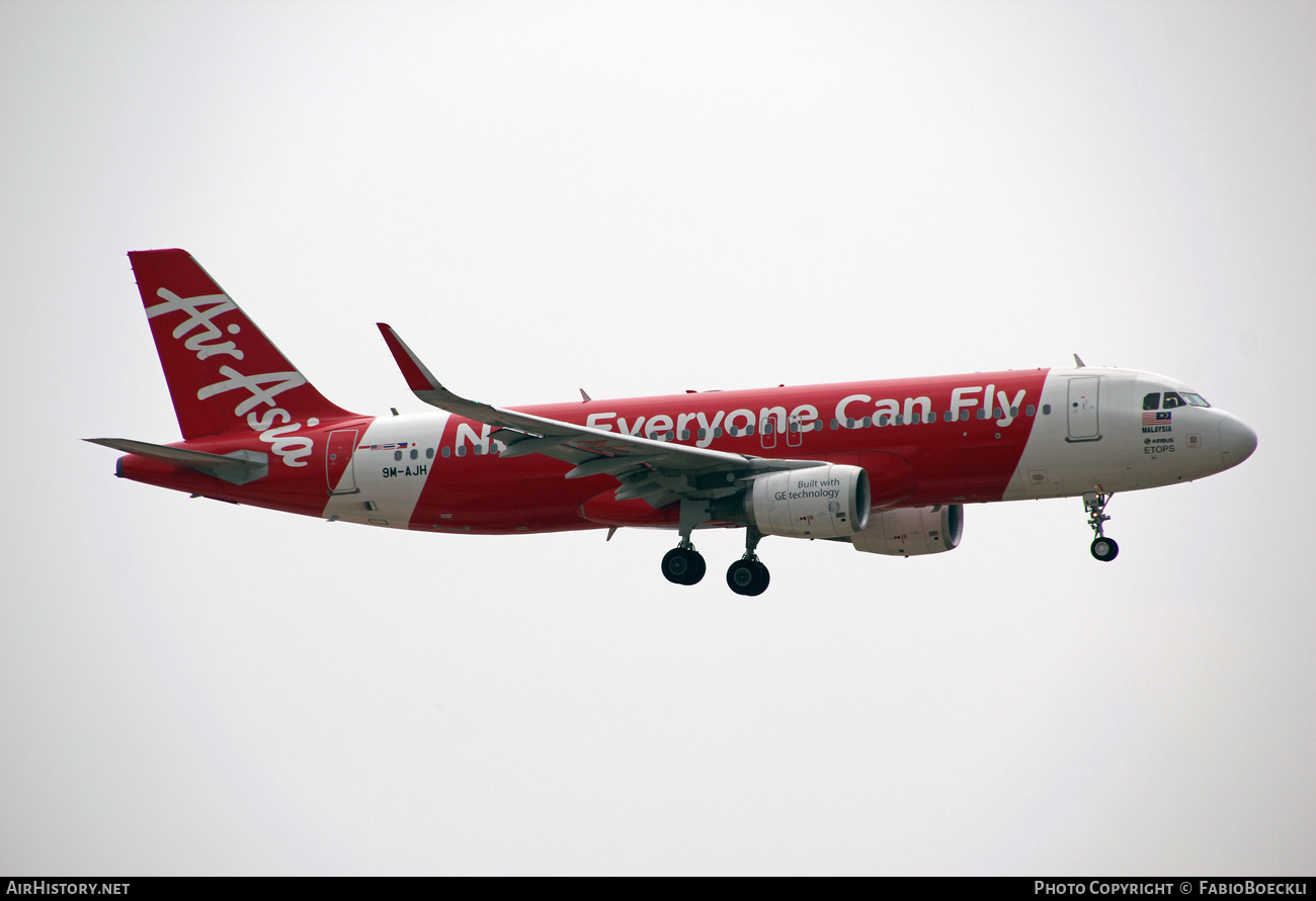 Aircraft Photo of 9M-AJH | Airbus A320-214 | AirAsia | AirHistory.net #526822