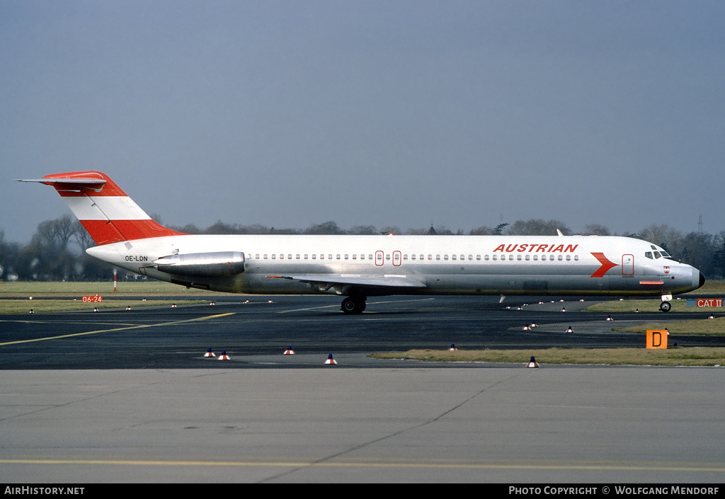 Aircraft Photo of OE-LDN | McDonnell Douglas DC-9-51 | Austrian Airlines | AirHistory.net #526898