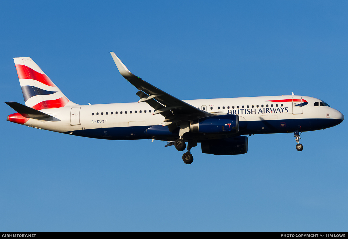 Aircraft Photo of G-EUYT | Airbus A320-232 | British Airways | AirHistory.net #526945