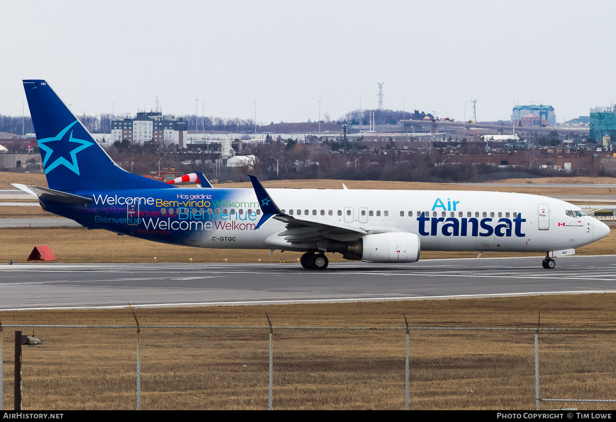 Aircraft Photo of C-GTQC | Boeing 737-8Q8 | Air Transat | AirHistory.net #526955