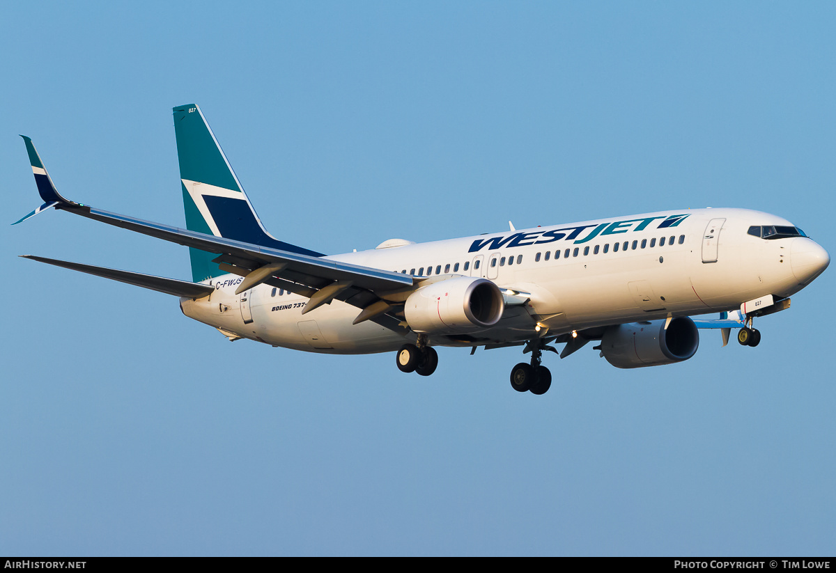 Aircraft Photo of C-FWJS | Boeing 737-8CT | WestJet | AirHistory.net #526985