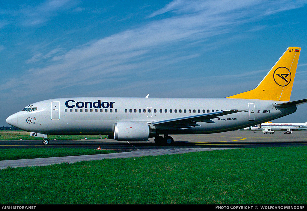 Aircraft Photo of D-ABWA | Boeing 737-330 | Condor Flugdienst | AirHistory.net #527031