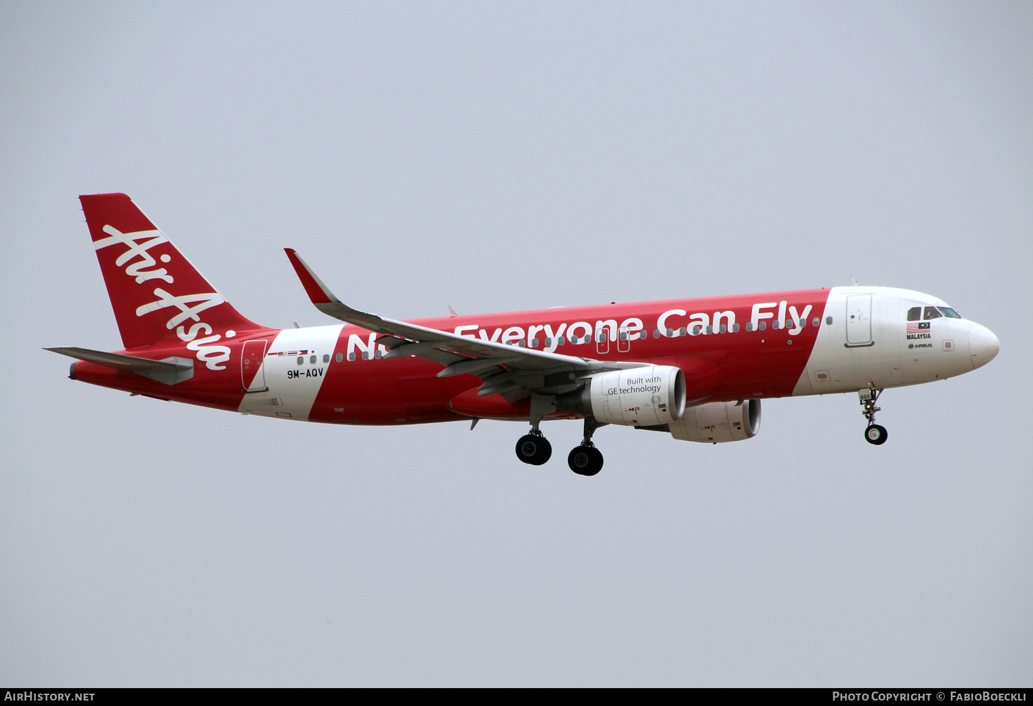 Aircraft Photo of 9M-AQV | Airbus A320-216 | AirAsia | AirHistory.net #527082