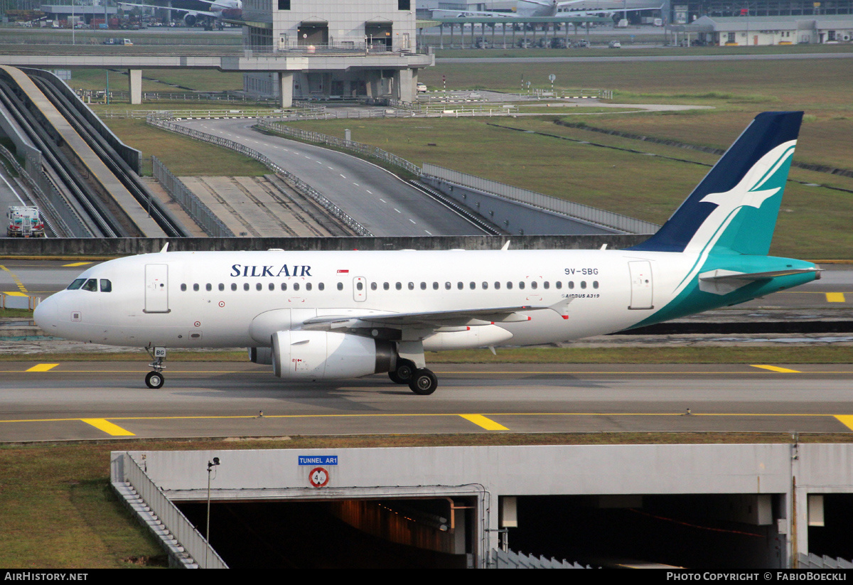 Aircraft Photo of 9V-SBG | Airbus A319-133 | SilkAir | AirHistory.net #527093