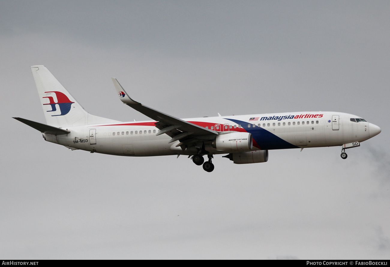 Aircraft Photo of 9M-MSD | Boeing 737-8H6 | Malaysia Airlines | AirHistory.net #527121