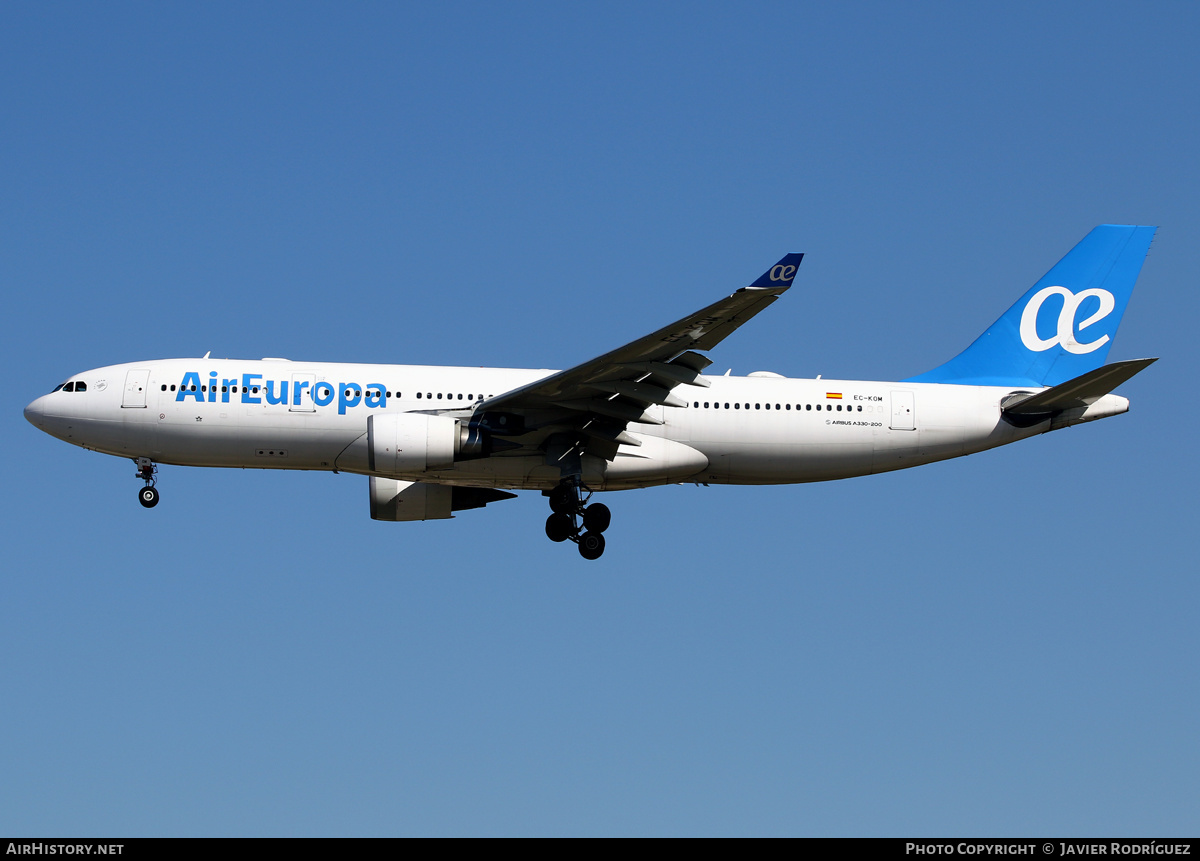 Aircraft Photo of EC-KOM | Airbus A330-202 | Air Europa | AirHistory.net #527173