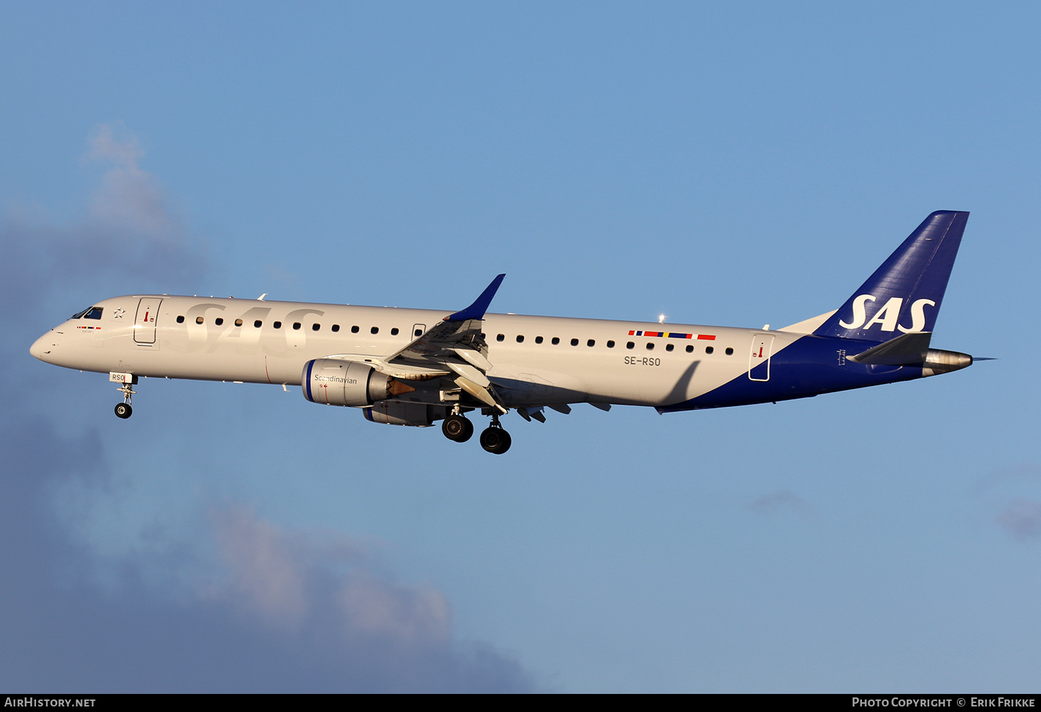 Aircraft Photo of SE-RSO | Embraer 195LR (ERJ-190-200LR) | Scandinavian Airlines - SAS | AirHistory.net #527193