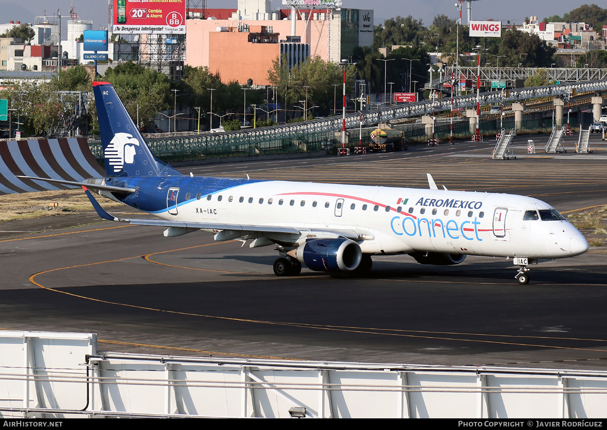 Aircraft Photo of XA-IAC | Embraer 190LR (ERJ-190-100LR) | AeroMéxico Connect | AirHistory.net #527307