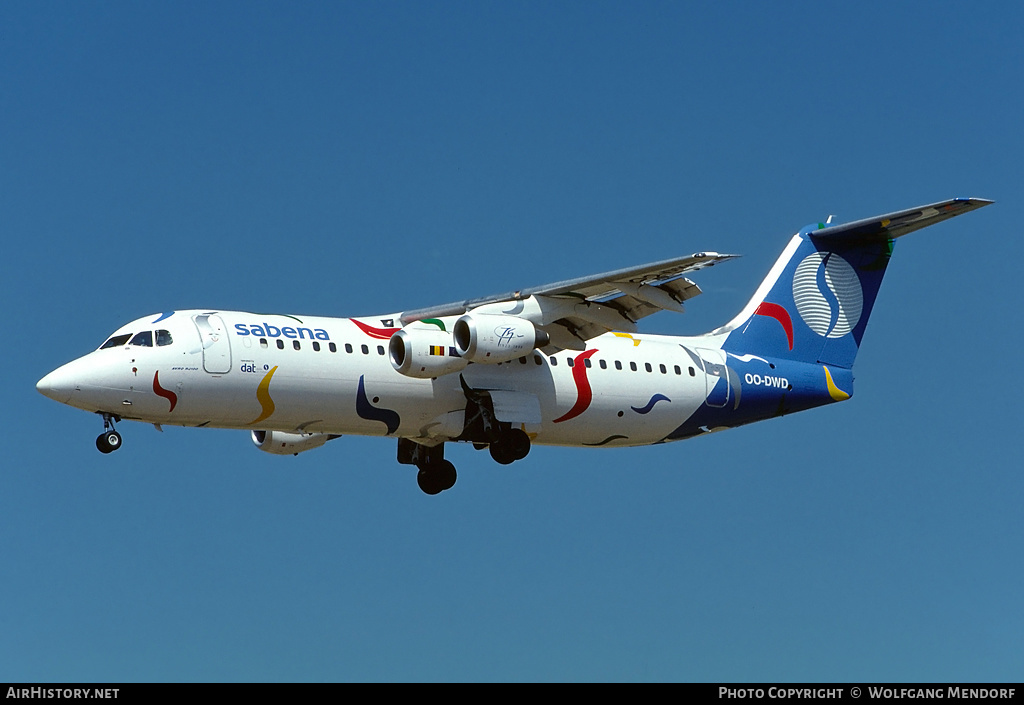 Aircraft Photo of OO-DWD | British Aerospace Avro 146-RJ100 | Sabena | AirHistory.net #527313